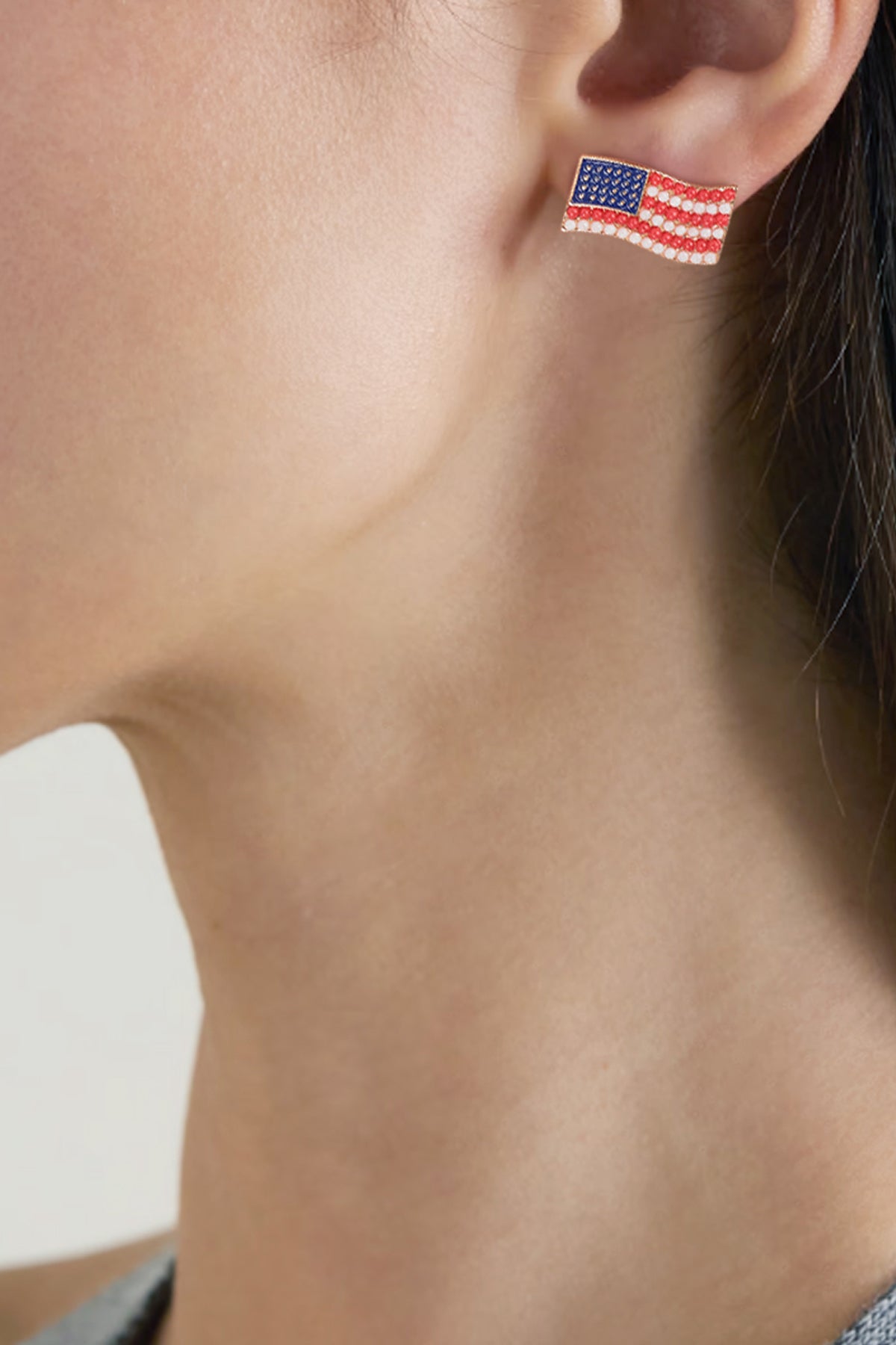 USA Stud Earrings for Women - Patriotism/Memorial Day/Independence Day Assorted Set