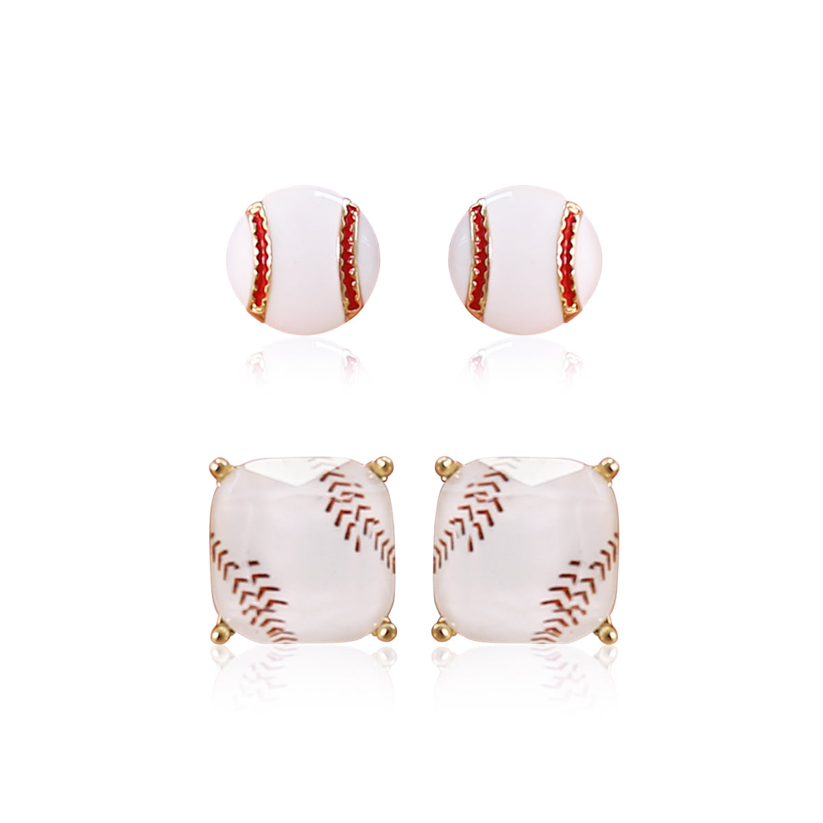 Sports Earring Duo Set - Baseball