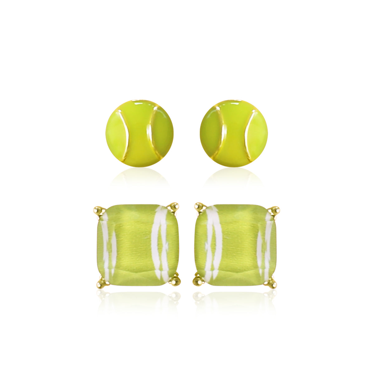 Sports Earring Duo Set - Tennis