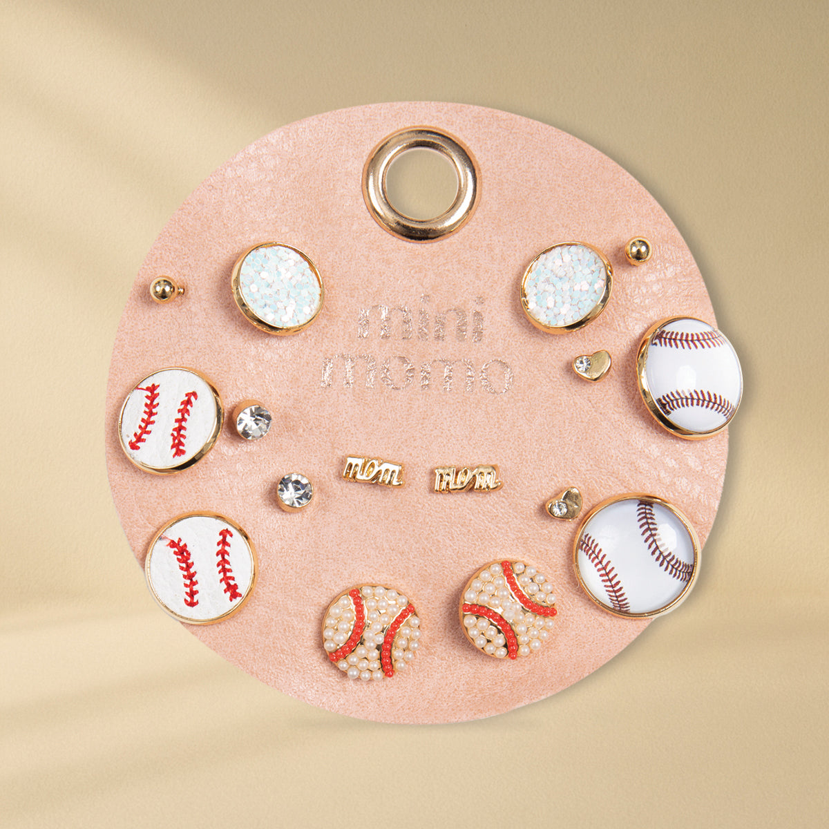Sports Stud Earrings for Women - Baseball Assorted Set