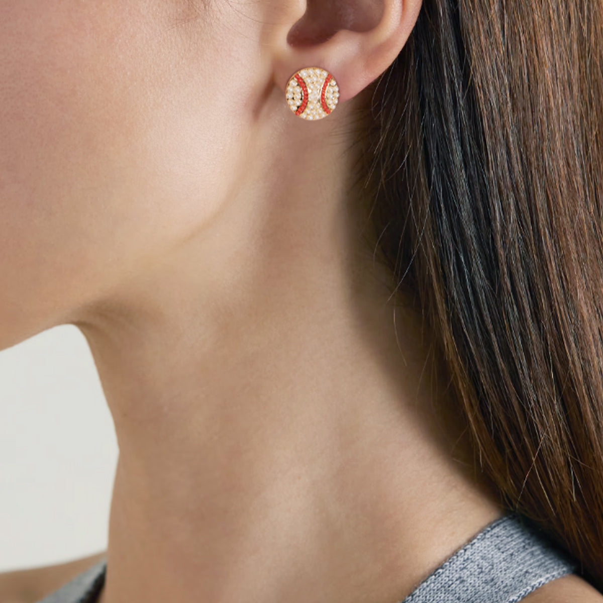 Sports Stud Earrings for Women - Baseball Assorted Set