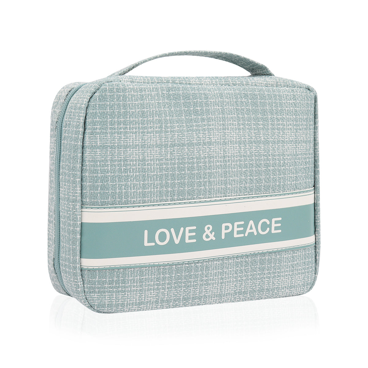 Makeup Bag Travel Toiletry Organizer Cosmetic Pouch Hanging Storage Weekender Handbag - Light Blue