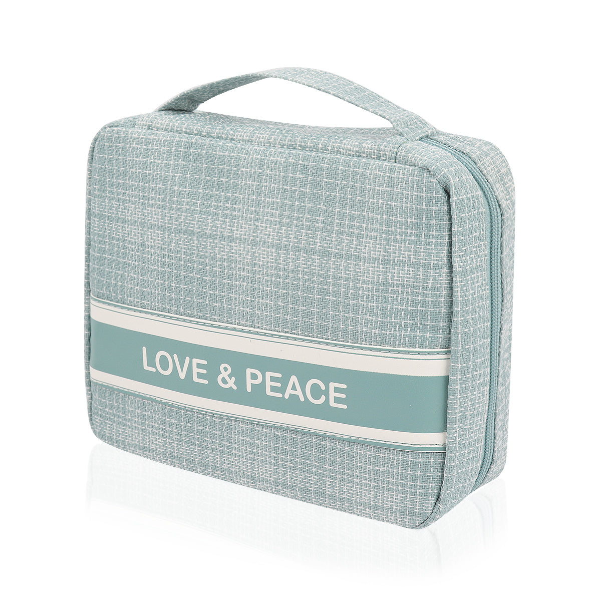 Makeup Bag Travel Toiletry Organizer Cosmetic Pouch Hanging Storage Weekender Handbag - Light Blue