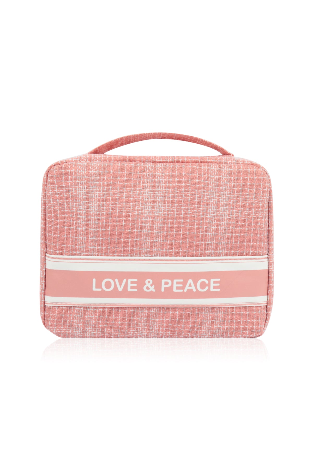 Makeup Bag Travel Toiletry Organizer Cosmetic Pouch Hanging Storage Weekender Handbag - Pink