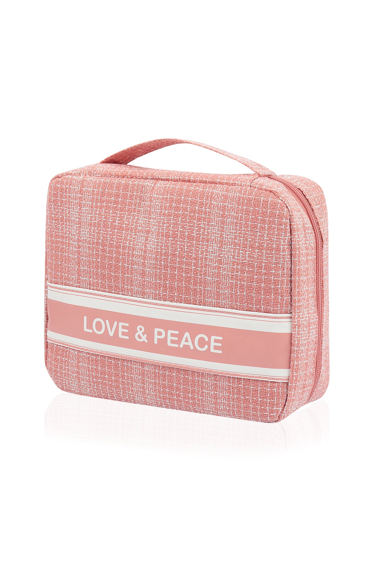 Makeup Bag Travel Toiletry Organizer Cosmetic Pouch Hanging Storage Weekender Handbag - Pink