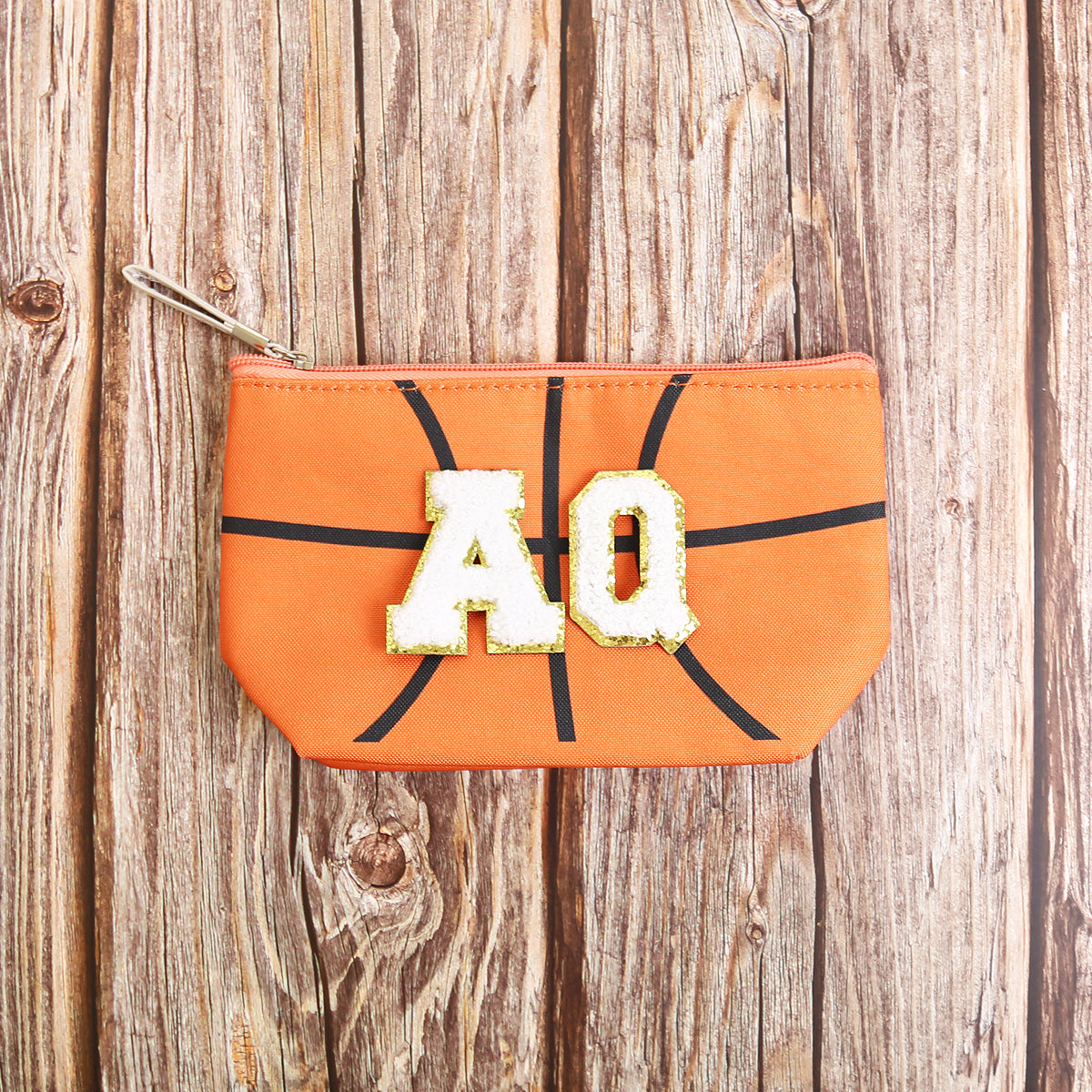 Sports Print Makeup Bag Travel Case Organizer Pouch - Basketball