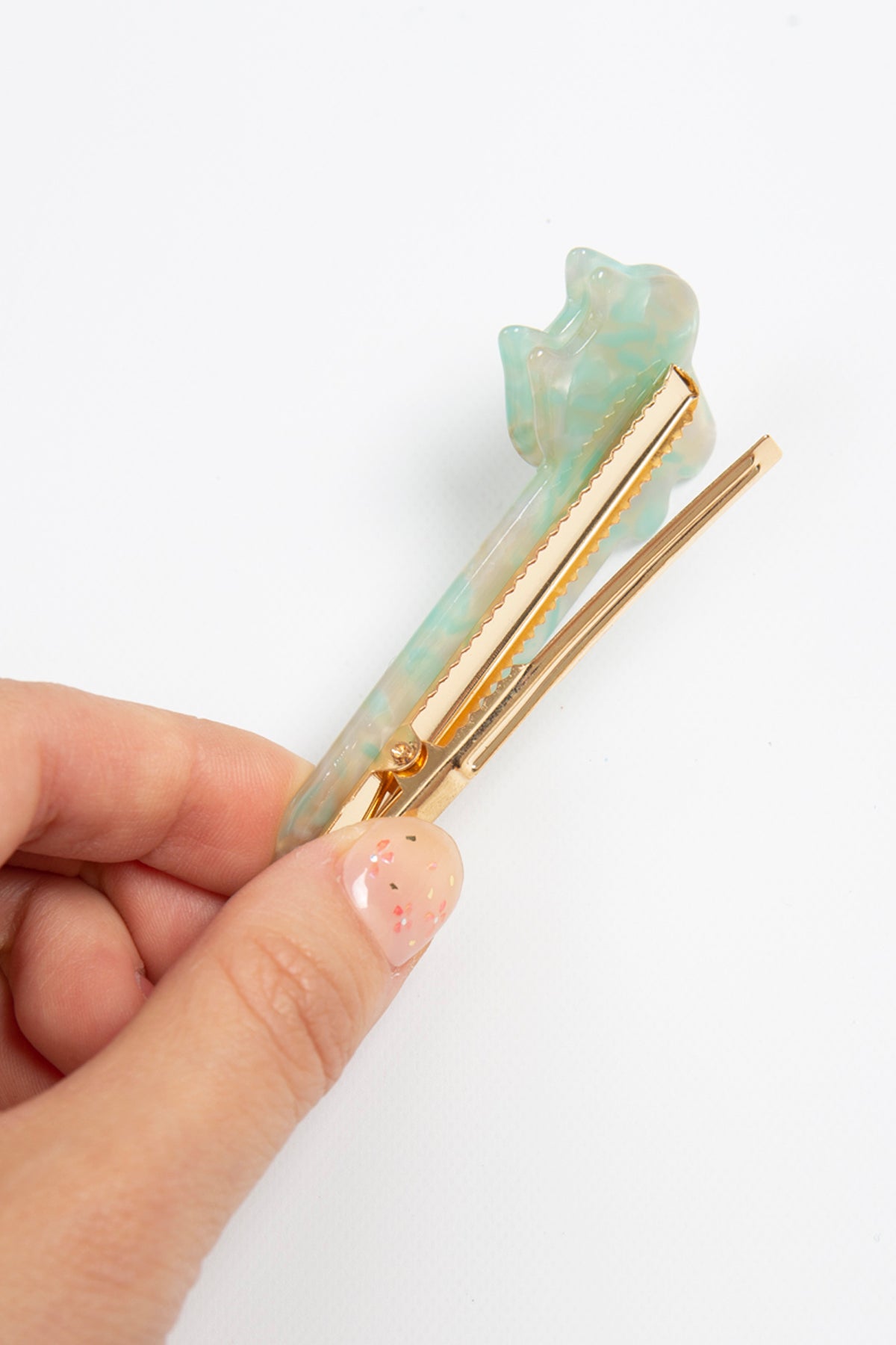 Hair Claw Clip for Women and Girls - Cute Small Acrylic Hair Pin Cat - Gray