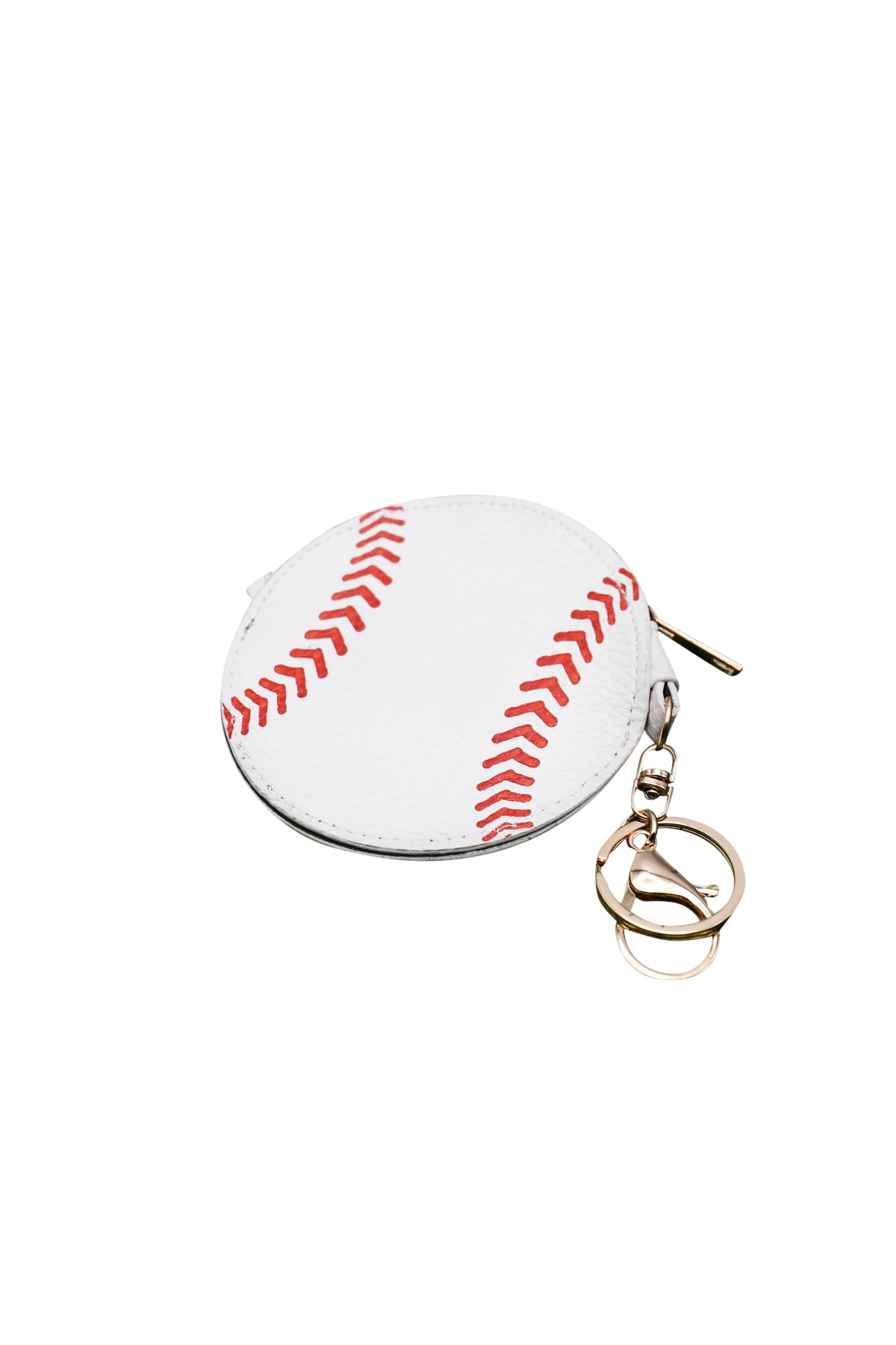 Baseball Key Chain Bag Charm - Sports Coin Purse Zip Pouch Cute Team Gift