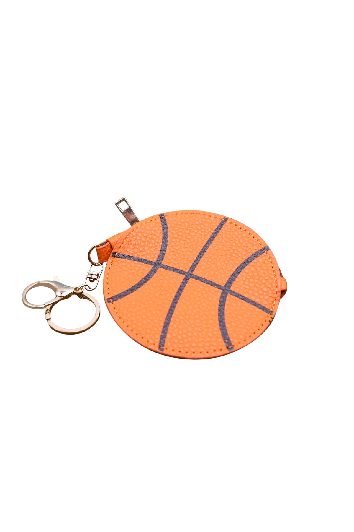 Basketball Key Chain Bag Charm - Sports Coin Purse Zip Pouch Cute Team Gift
