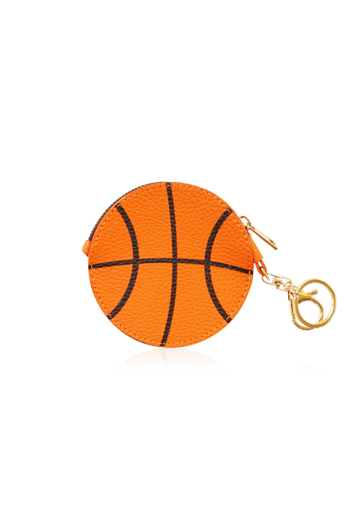 Basketball Key Chain Bag Charm - Sports Coin Purse Zip Pouch Cute Team Gift