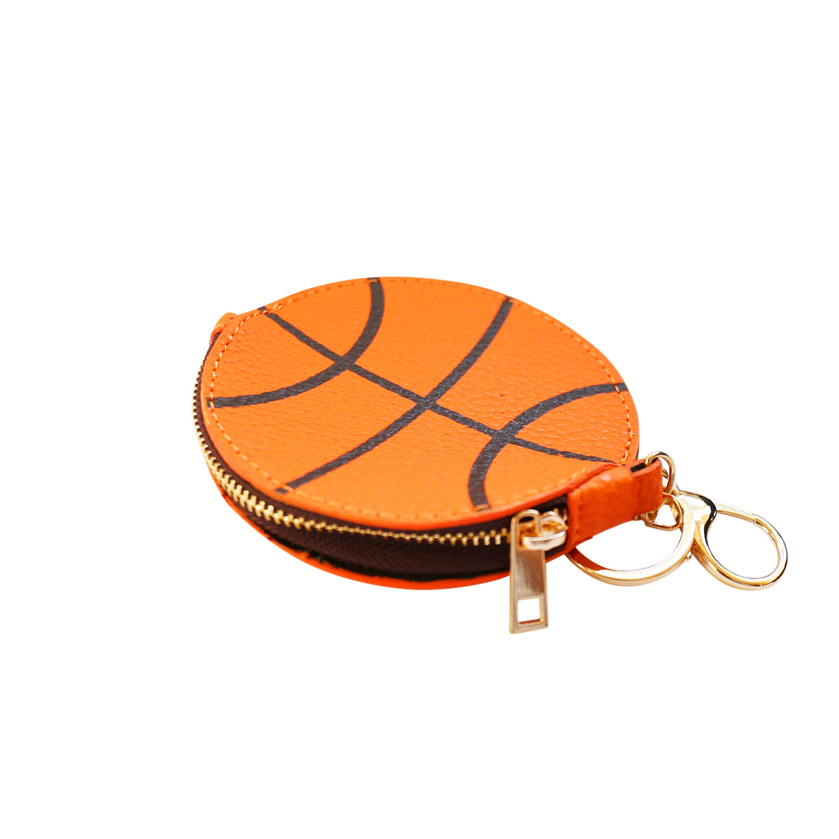 Basketball Key Chain Bag Charm - Sports Coin Purse Zip Pouch Cute Team Gift