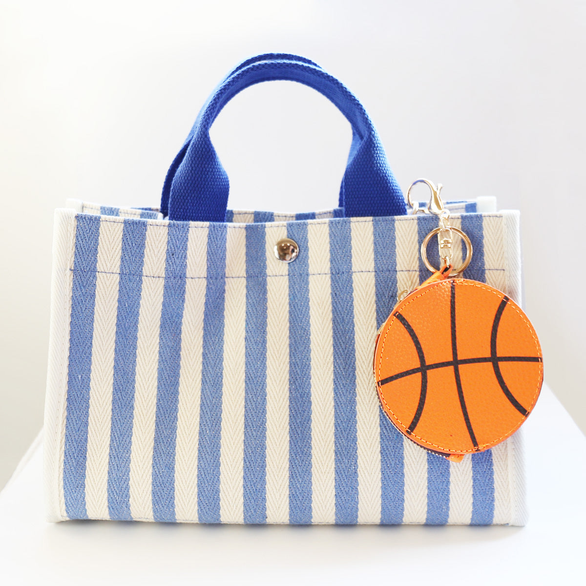 Basketball Key Chain Bag Charm - Sports Coin Purse Zip Pouch Cute Team Gift