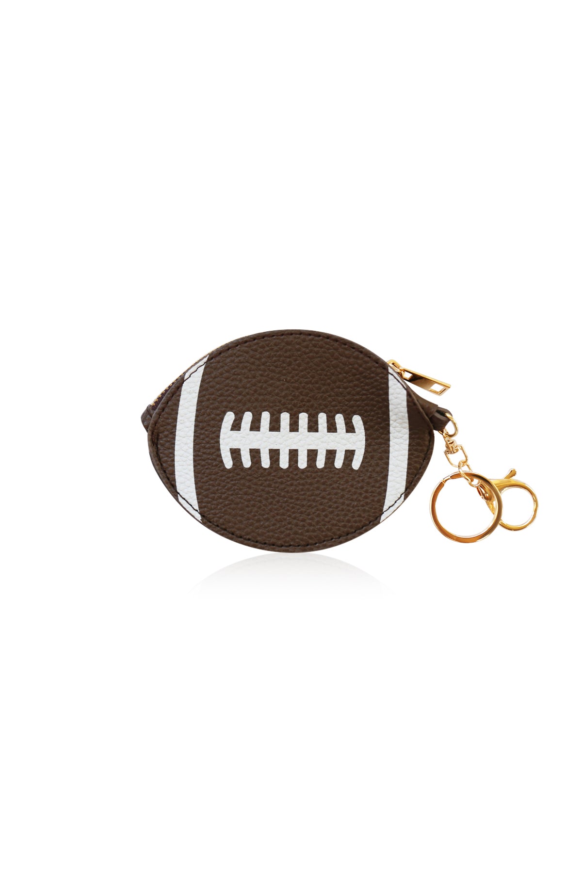 Football Key Chain Bag Charm - Sports Coin Purse Zip Pouch Cute Team Gift