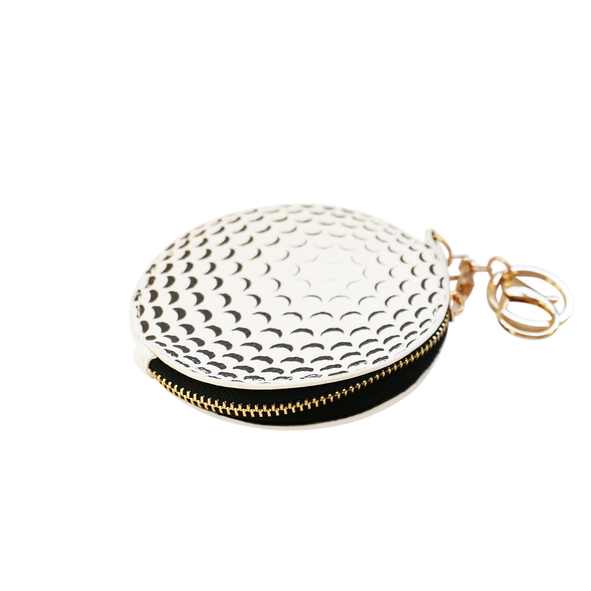 Golf ball Key Chain Bag Charm - Sports Coin Purse Zip Pouch Cute Team Gift
