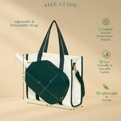 🕒 Pre-Order Pickleball Tote Bag - Green