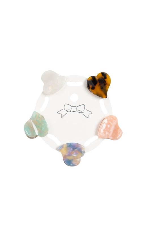 Hair Claw Clip for Women and Girls - Cute Small Pin Heart