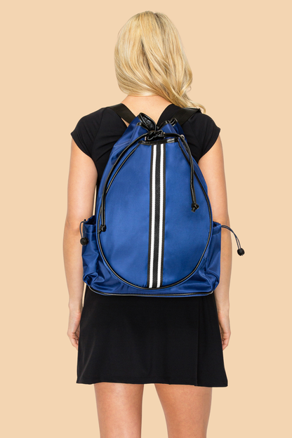 Tennis Convertible Backpack - Navy/Black Stripe
