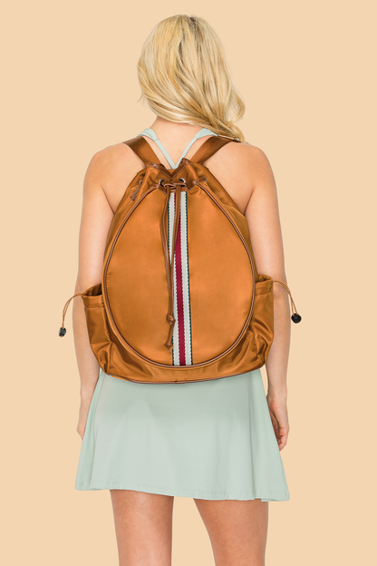 Tennis Convertible Backpack - Brown/Red
