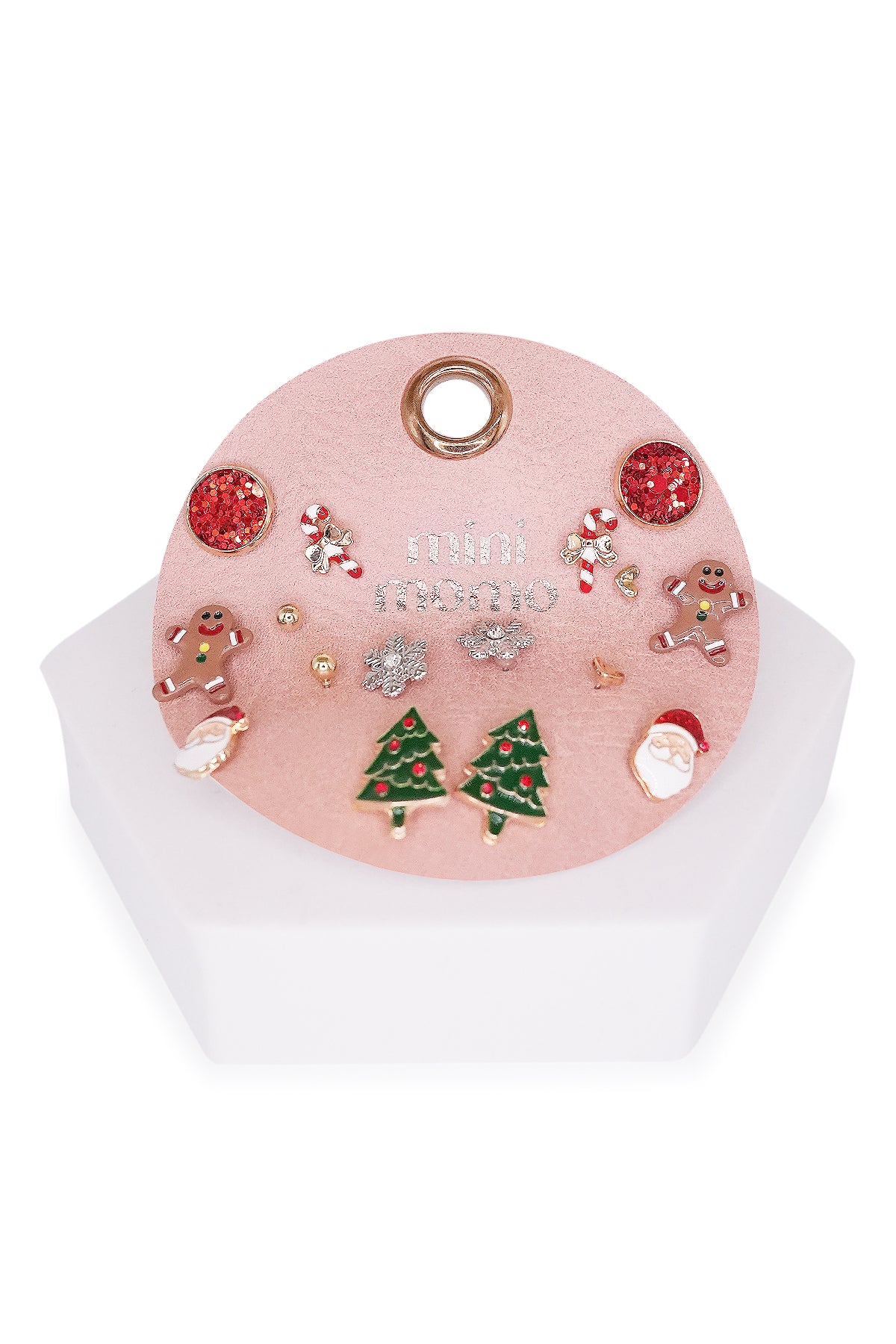 Christmas Stud Earrings Set Winter Holiday Santa Assorted