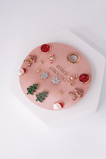 Christmas Stud Earrings Set Winter Holiday Santa Assorted