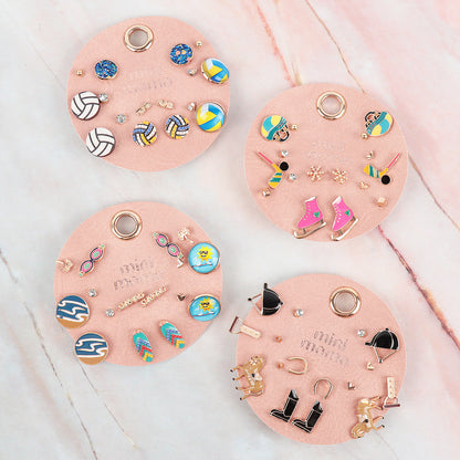 Sports Stud Earrings for Women - Hockey Assorted Set