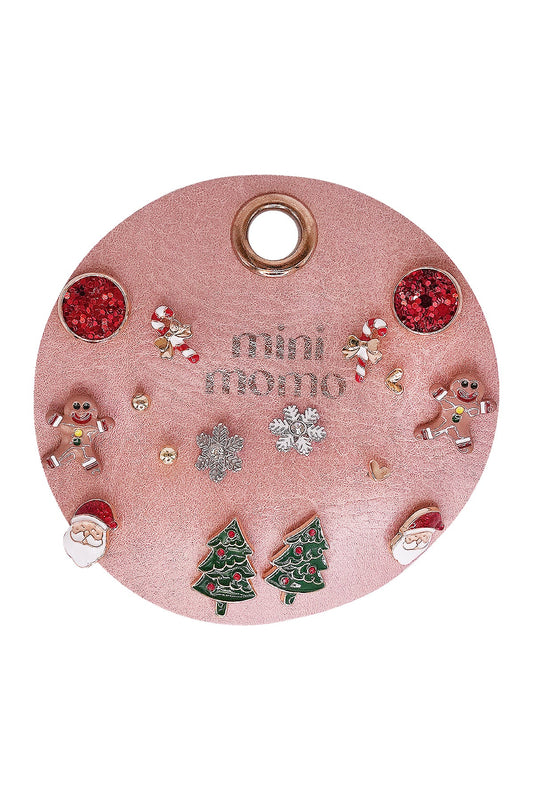 Christmas Stud Earrings Set Winter Holiday Santa Assorted
