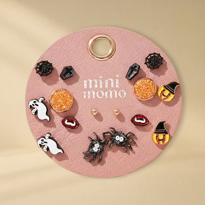 Halloween Stud Earrings Set Spooky Costume Trick or Treat