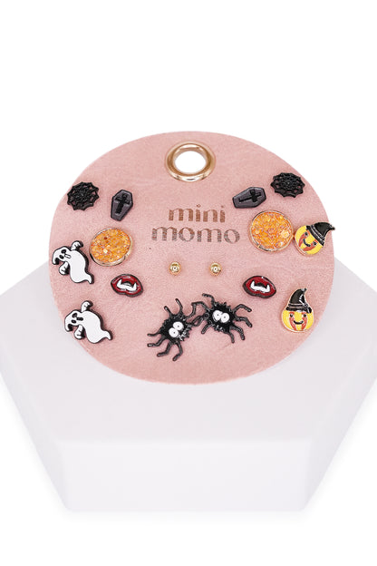 Halloween Stud Earrings Set Spooky Costume Trick or Treat