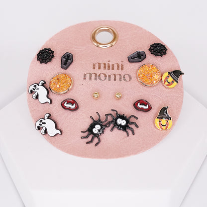 Halloween Stud Earrings Set Spooky Costume Trick or Treat