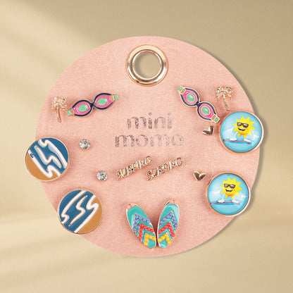 Sports Stud Earrings for Women - Surfing Assorted Set