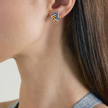 Sports Stud Earrings for Women - Volleyball Assorted Set