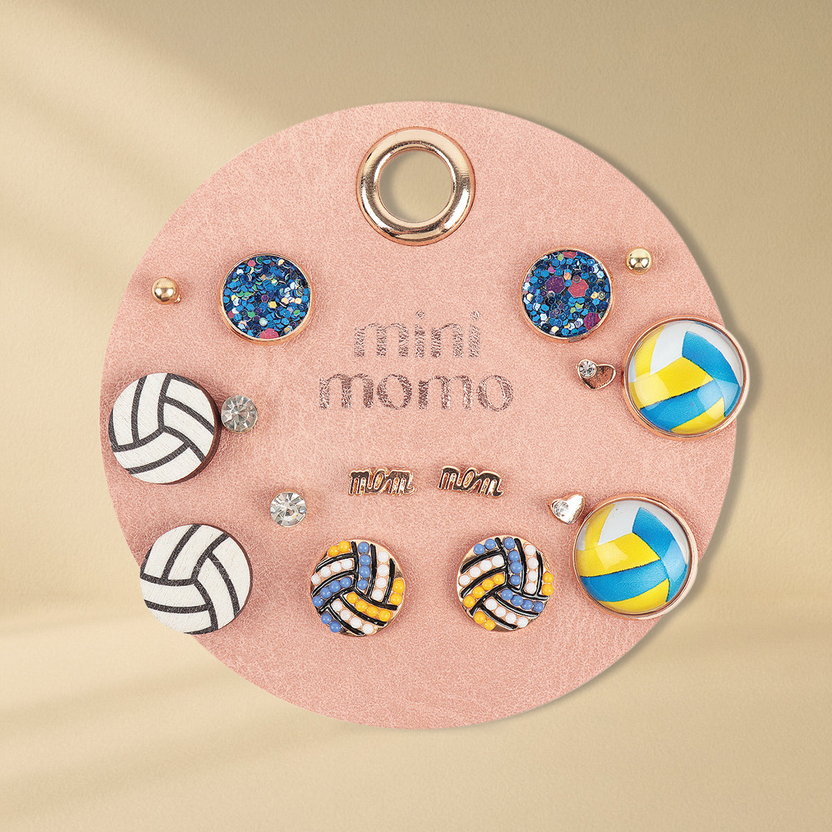 Sports Stud Earrings for Women - Volleyball Assorted Set