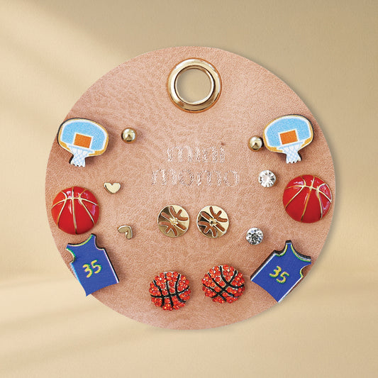 Sports Earring Multi Set - Basketball