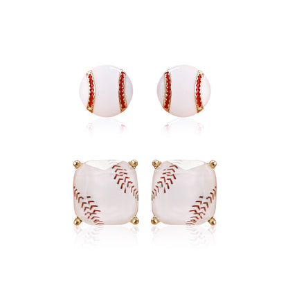 Sports Earring Duo Set - Baseball