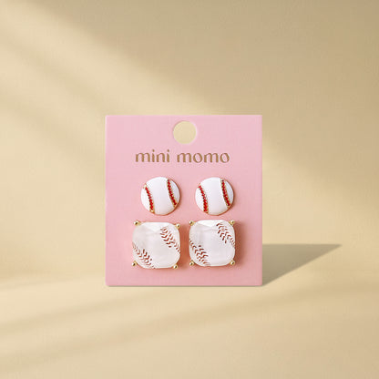Sports Earring Duo Set - Baseball