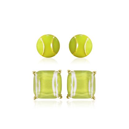 Sports Earring Duo Set - Tennis