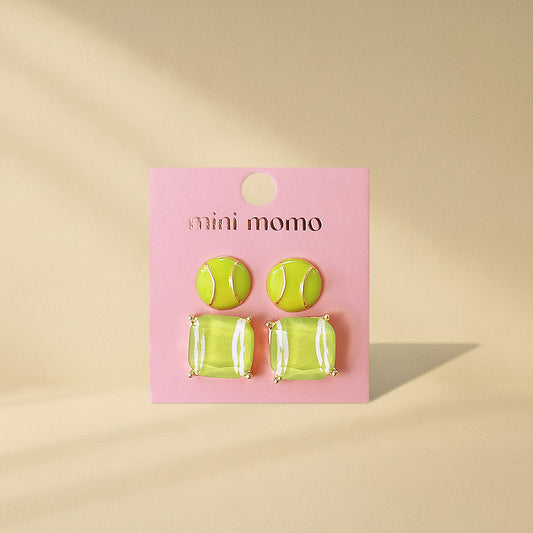 Sports Earring Duo Set - Tennis