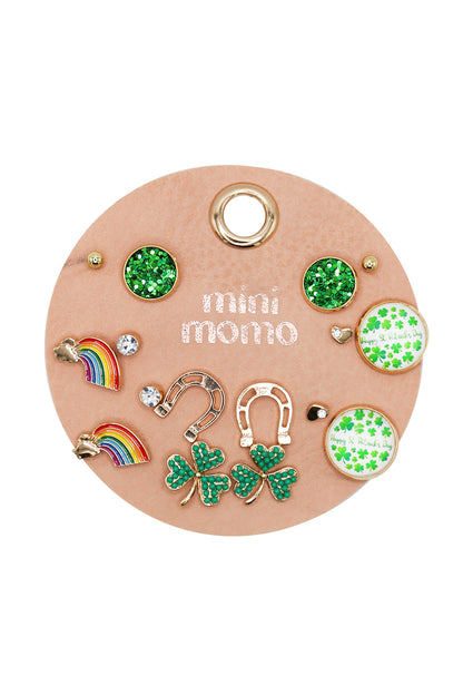 Lucky Stud Earrings for Women - St. Patrick's Assorted Set