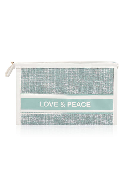 Makeup Bag Travel Toiletry Organizer Cosmetic Case Pouch Clutch Weekender Handbag - Light Blue