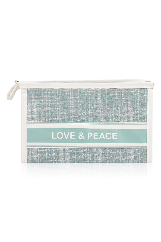 Makeup Bag Travel Toiletry Organizer Cosmetic Case Pouch Clutch Weekender Handbag - Light Blue