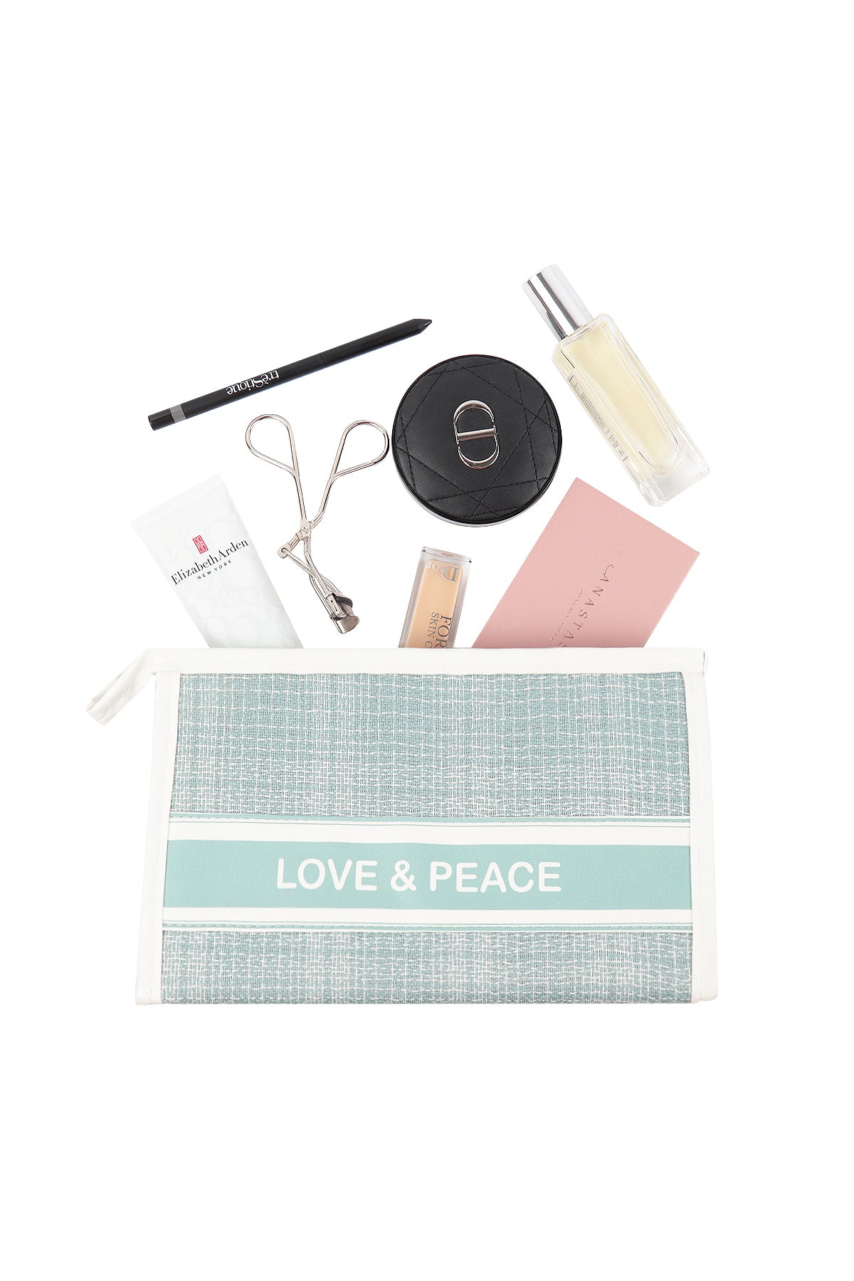 Makeup Bag Travel Toiletry Organizer Cosmetic Case Pouch Clutch Weekender Handbag - Light Blue