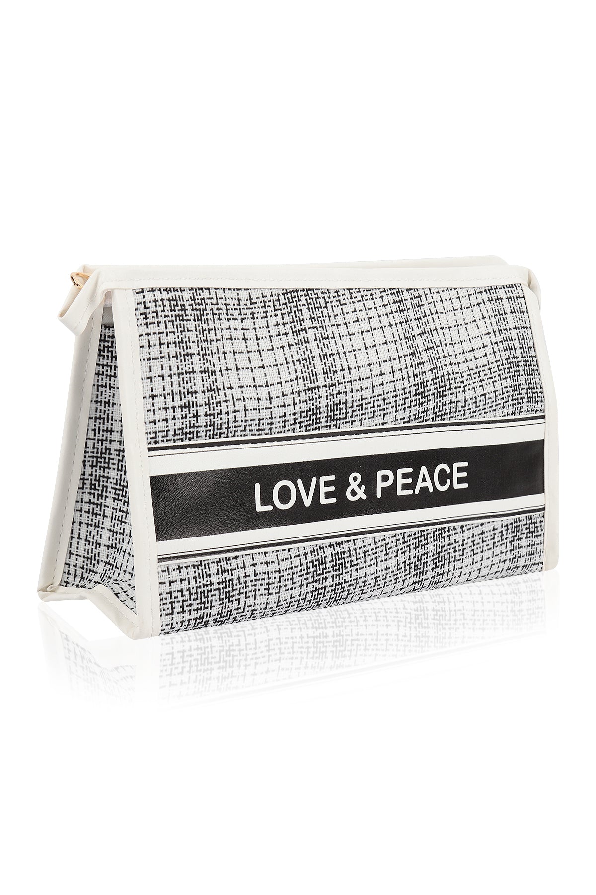 Makeup Bag Travel Toiletry Organizer Cosmetic Case Pouch Clutch Weekender Handbag - White Black