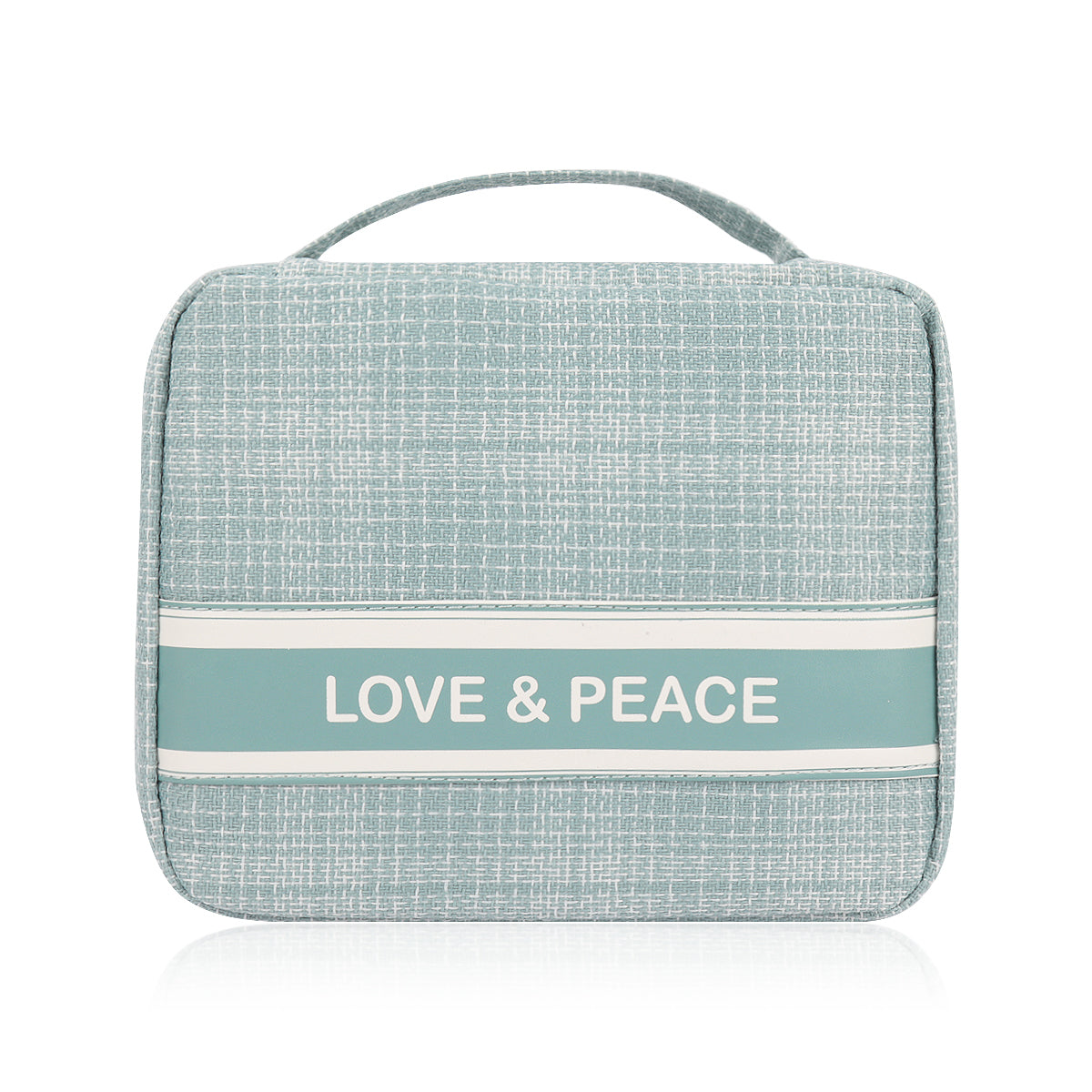 Makeup Bag Travel Toiletry Organizer Cosmetic Pouch Hanging Storage Weekender Handbag - Light Blue