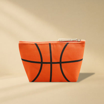 Sports Print Makeup Bag Travel Case Organizer Pouch - Basketball
