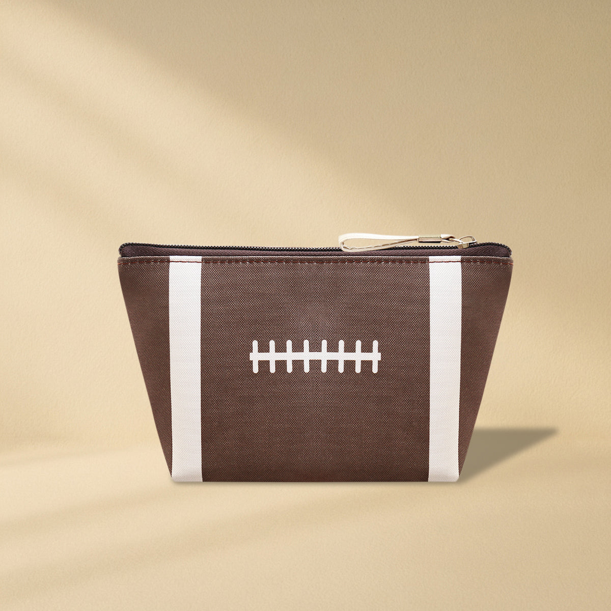 Sports Print Makeup Bag Travel Case Organizer Pouch - Football