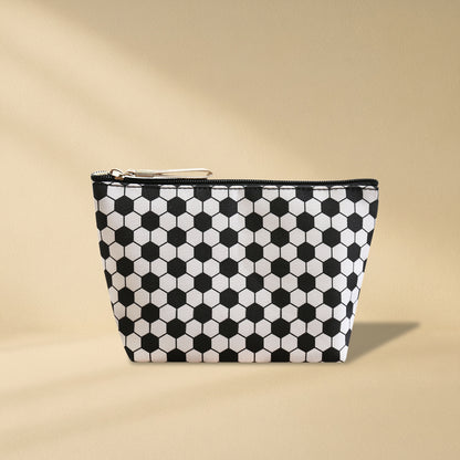 Sports Print Makeup Bag Travel Case Organizer Pouch - Soccer