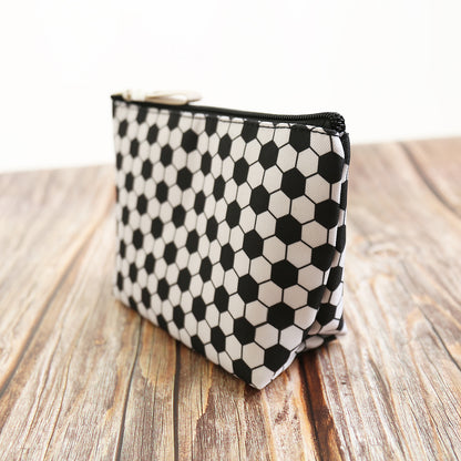 Sports Print Makeup Bag Travel Case Organizer Pouch - Soccer