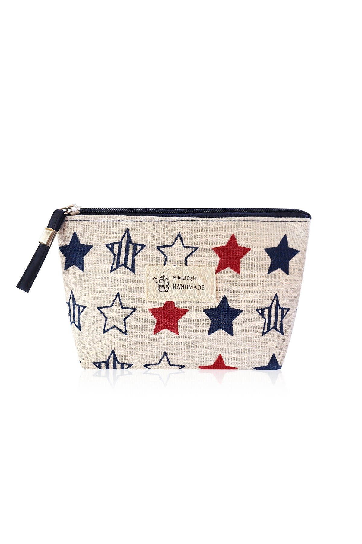 Small Makeup Bag Cute Print Cosmetic Toiletry Pouch - Star