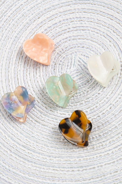 Hair Claw Clip for Women and Girls - Cute Small Pin Heart