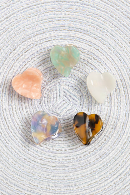 Hair Claw Clip for Women and Girls - Cute Small Pin Heart